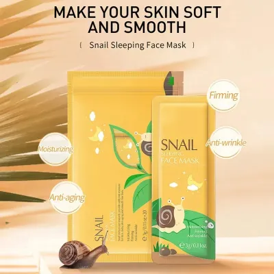 LAIKOU Moisturizing Snail Sleeping Mask (5 Pcs)